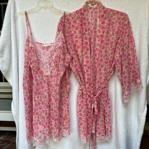 2 piece floral silky lingerie set plus size 26/28